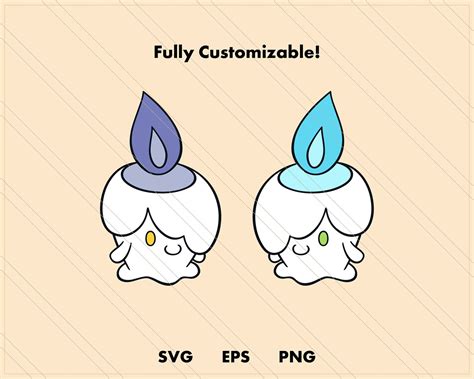 Litwick Pokemon Svg Cut File Layered Digital Template Etsy