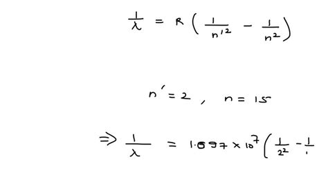 SOLVED:Find the wavelength of the Balmer series spectral line ...