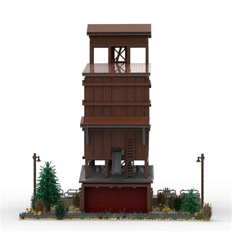 Small Wood Coaling Tower Modular Building Moc 68452 With 3863 Pieces