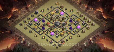 Best Anti 2 Stars War Base Th9 With Link Anti Air Dragon 2023 Town Hall Level 9 Cwl Base