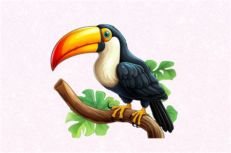 Cute Cartoon Toucan Clipart By Regulrcrative | TheHungryJPEG