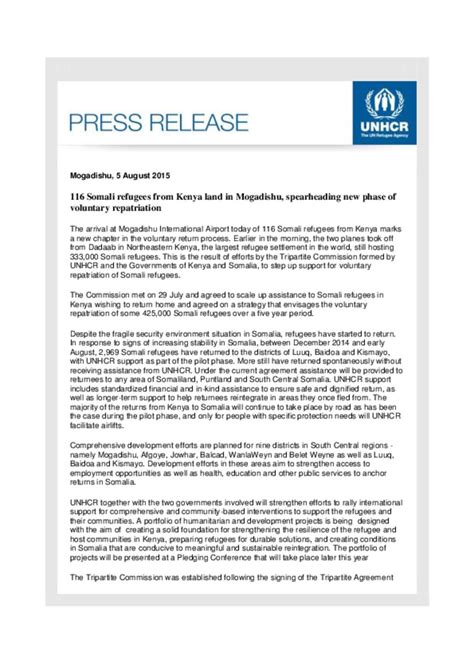 Document Unhcr Press Release 5 August 2015