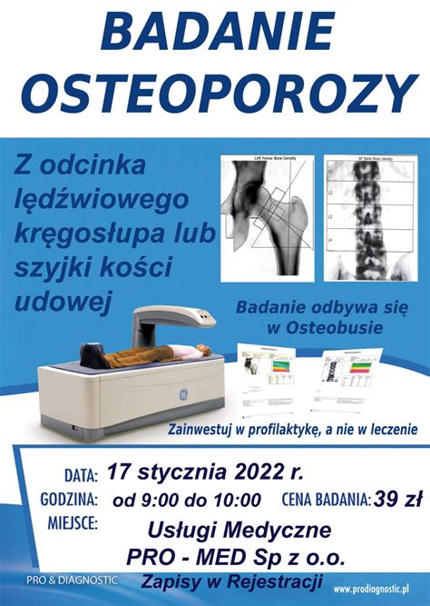 Badania W Kierunku Osteoporozy W Pro Med