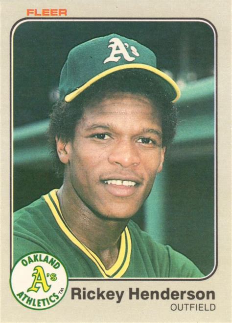 1983 Fleer 519 Rickey Henderson Trading Card Database