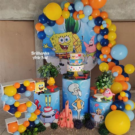 Decora O De Festa Infantil Do Tema Bob Esponja Em Laje Festahub