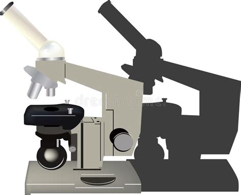 Microscope D Isolement Sur Le Fond Blanc Illustration De Vecteur