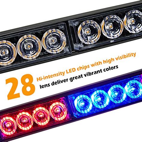 SMALLFATW Emergency Strobe Light Bar 30 28 LED 13 Flashing Modes