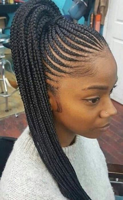 21 Sew In Braid Hairstyles Middle And Side Part Patterns