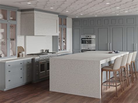 Reconstructed Stone Kitchen Worktop With Marble Effect ARCTIC BREEZE By