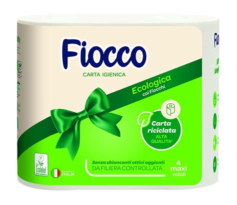 Carta Igienica Ecologica Veli Rotoli Fiocco Bio Food Italia