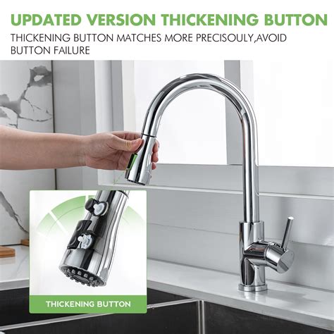 Chrome Kitchen Faucet With Sprayer Vfauosit Pull Down Faucet For