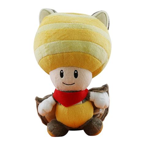 Toy Super Mario Plush Flying Squirrel Toad 8" Yellow (nintendo)