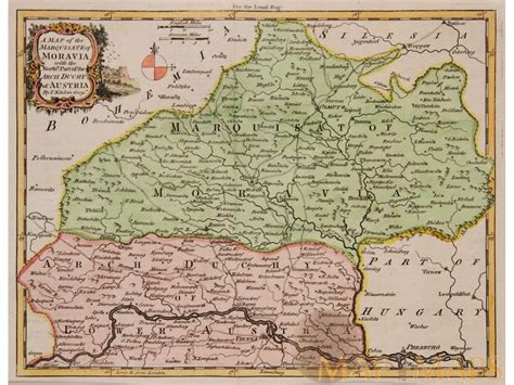 Marquisate Moravia Old Map Duchy Of Austria Kitchin 1763 Mapandmaps