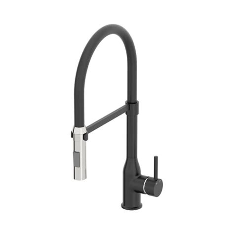 Modern Kitchen Tap Single Lever Pull Out Hose Swivel Spout Matt Black