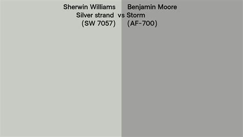 Sherwin Williams Silver Strand Sw 7057 Vs Benjamin Moore Storm Af