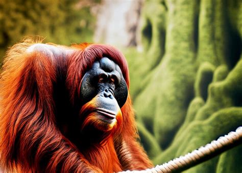 Premium AI Image | photo orangutan in the habitat