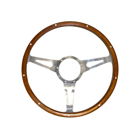 Shelby Cobra Style Genuine Wood Aluminum 14 9 Hole Steering Wheel 65 73