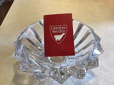 Orrefors Zodiac 7 5 Crystal Bowl Signed EL Erika Lagerbielke 4729