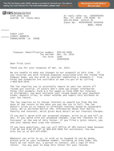 Irs Response Letter Template 11 Professional Templates Ideas