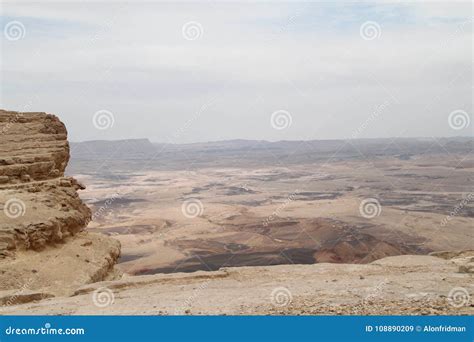 Mitzpe Ramon Crater Cliff, Israel Stock Image - Image of crater ...