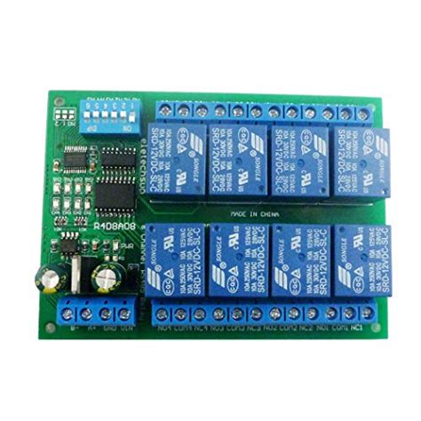 Eletechsup DC 12V 8 Ch RS485 Relay Board Modbus RTU UART Remote Control