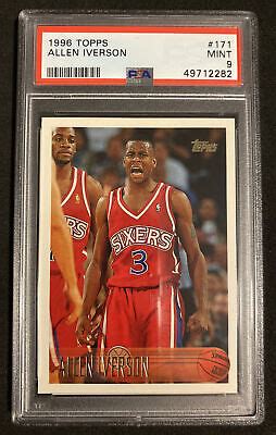 Allen Iverson Topps Psa Mint Rc Rookie Card Philadelphia