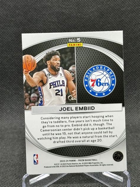 2023 24 Panini Prizm Joel Embiid Global Reach 5 Philadelphia 76ers EBay