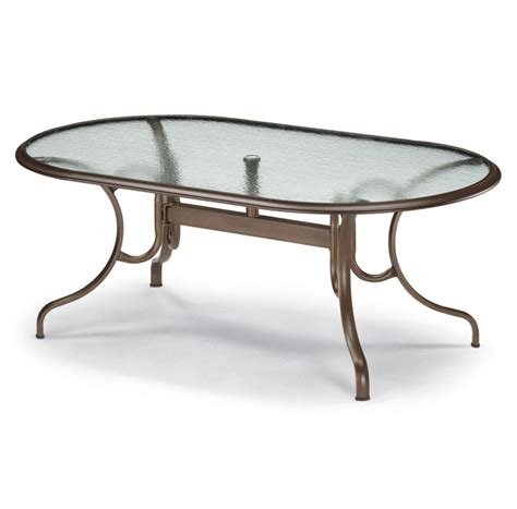 Telescope Casual 46 X 92 Inch Oval Glass Top Patio Dining Table 3490 Furniture For Patio