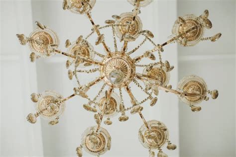 Gold vintage chandelier stock photo. Image of fixture - 209086636