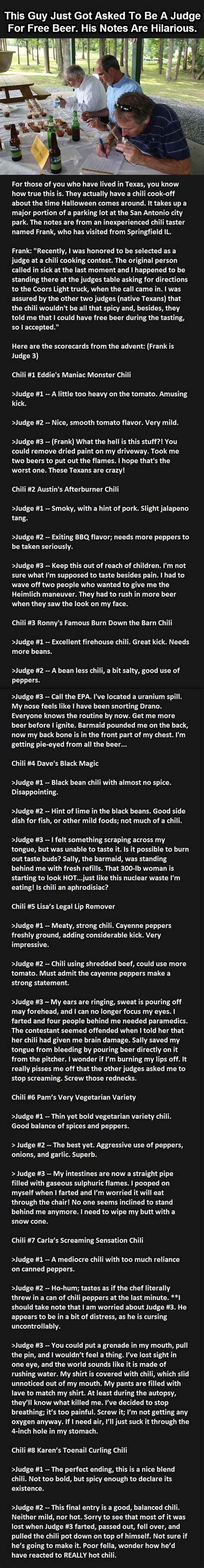 Chili Cook Off Judge Joke | Freeloljokes