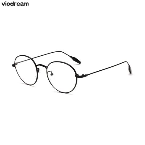 Viodream Alloy Unisex Retro Round Metal Glasses Frame Optical Glasses ...