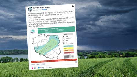 Ostrzeżenia przed burzami Przetoczą się w strefie 1 i strefie 2