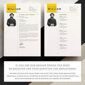 CV Template Professional CV By ResumeInventor TpT