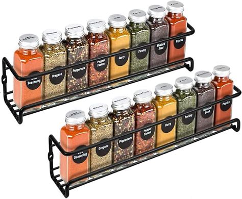 Spice Rack 2 Tier Spice Rack For Inside Cupboard Door Spice Rack Wall Mounted Spice Rackshelves