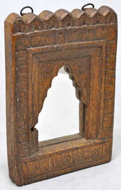 MAIN SCULPTÉ FIN en Bois Arche Forme Petit Décoratifs Miroir Cadre EUR