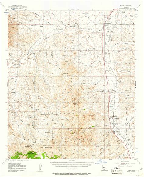 Tubac Arizona Usgs Old Topo Map Reprint X Az Quad