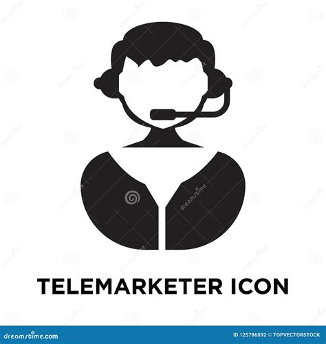 Vector Del Icono Del Teleoperador Aislado En El Fondo Blanco Logotipo