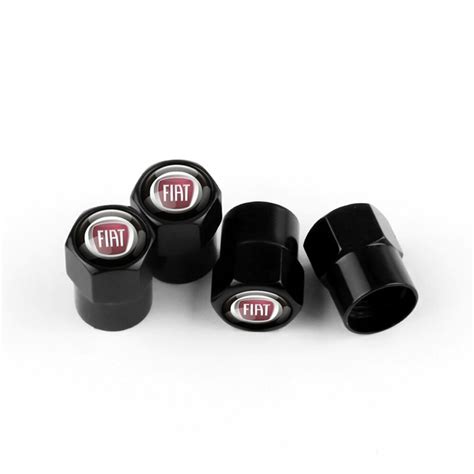 Bouchons De Valve Noirs Pour Fiat Protection Style