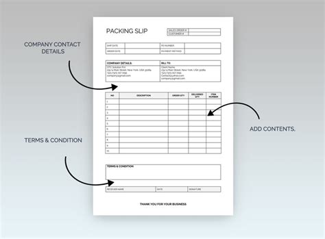 Packing Slip, Editable Packing Slip Template Word Google Docs ...