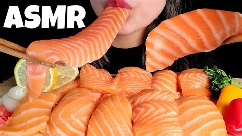 대왕 연어 초밥 먹방 Asmr 리얼사운드 연어회 사시미 Giant Salmon Sushi And Salmon Sashimi Soft