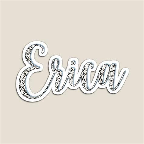 Erica Name Dalmatian Pattern Erica First Name Sticker For Sale By