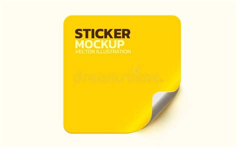 Sticker With Peel Off Corner Isolated On White Background Vector