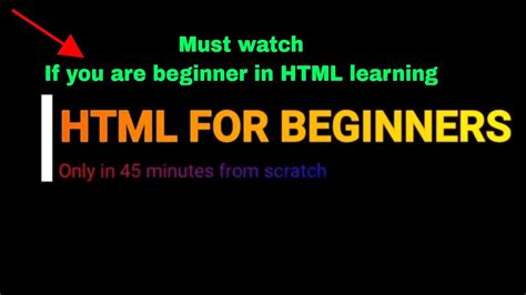 Html Crash Course For Beginners Youtube