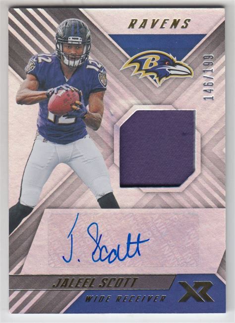 2018 Panini XR Rookie Swatch Autographs 35 Jaleel Scott Jersey 199 EBay