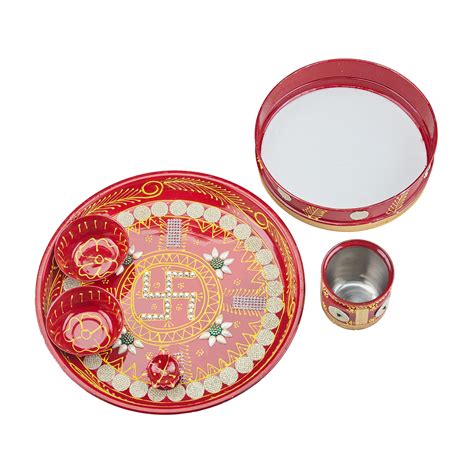 Hathkaam Karwachauth Thali Set For Women Pc Indian Decorative Pooja