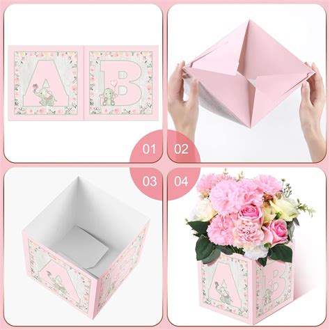 Piezas De Decoraci N De Baby Shower Cajas De Flores De Beb Elefante