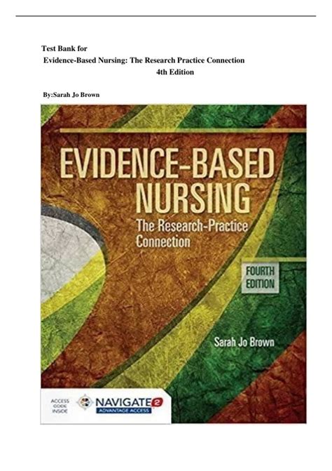 Test Bank Evidence Based Nursing The Research Practice Connection