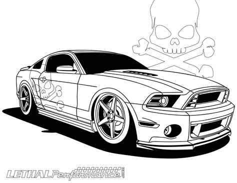 Coloring Pages Of A Mustang