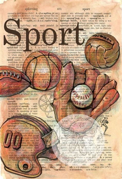 Dictionary Art - Sport | Book art, Book page art, Newspaper art