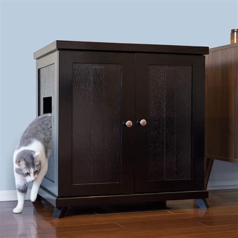 The Refined Feline Cat Litter Box Enclosure Cabinet Hidden